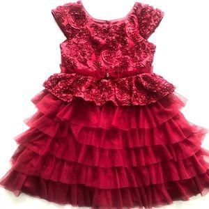 Like New! Girls Red Party Dress!